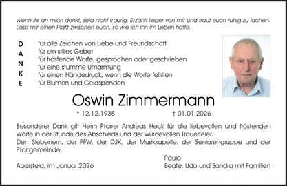 Wenn ihr an mich denkt