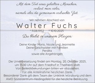 Mit dem Tod eines geliebten Menschen