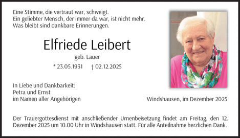 Eine Stimme, die vertraut war