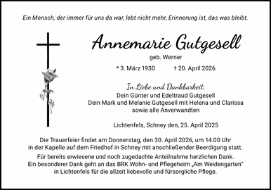 Ein Mensch, der immer f&uuml;r uns da war