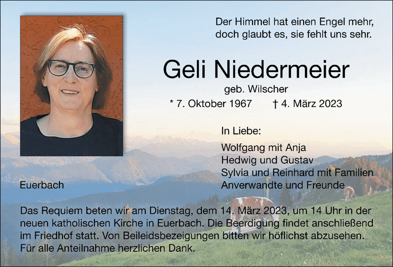 Der Himmel hat einen Engel mehr