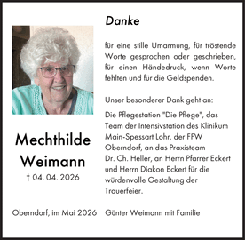 Danke f&uuml;r eine stille Umarmung