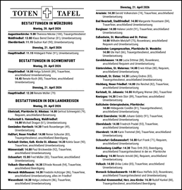 Dienstag, 21. April 2026 Arnstein