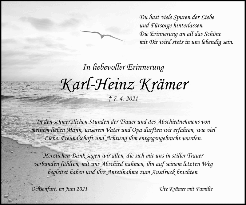 Du hast viele Spuren der Liebe und Fürsorge hinterlassen