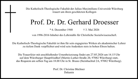 Die Katholisch-Theologische Fakult&auml;t der Julius-Maximilians-Universit&auml;t