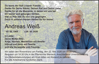 Du warst der Halt unserer Familie