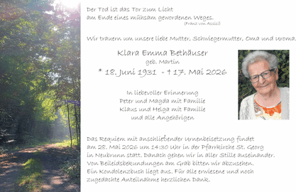 Der Tod ist das Tor zum Licht am Ende eines m&uuml;hsam gewordenen Weges