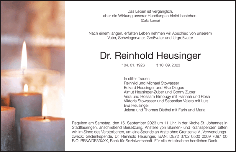 Das Leben ist vergänglich