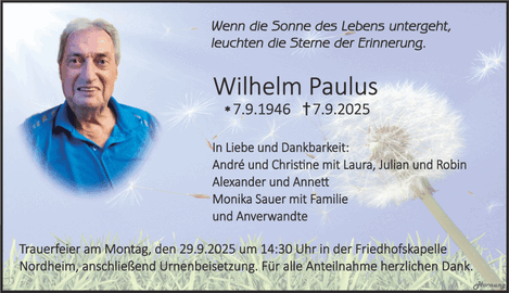 Wenn die Sonne des Lebens untergeht