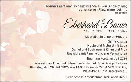 Niemals geht man so ganz