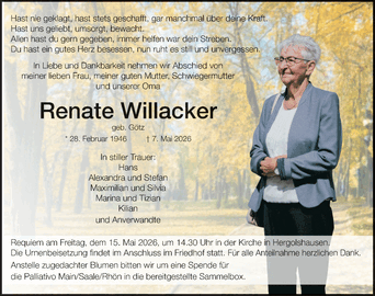 Hast nie geklagt, hast stets gescha?