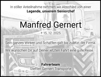 In stiller Anteilnahme nehmen wir Abschied von einer Legende