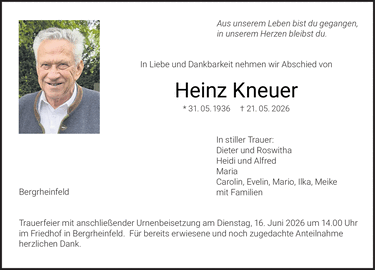 Aus unserem Leben bist du gegangen