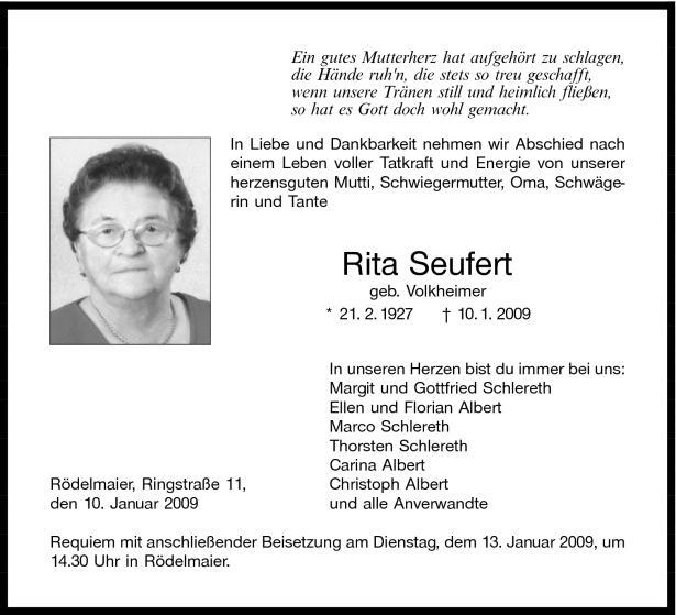 Ein gutes Mutterherz hat aufgehört zu schlagen