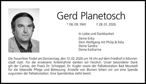 Gerd Planetosch * 06. 09