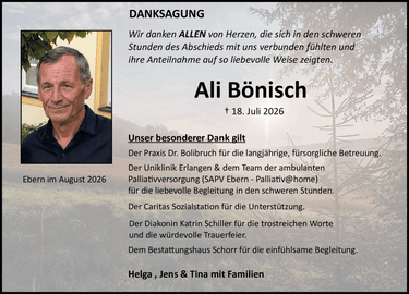 DANKSAGUNG Wir danken ALLEN von Herzen