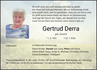 Ihr sollt nicht um mich weinen