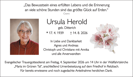 ?Das Bewusstsein eines erf&uuml;llten Lebens und die Erinnerung an viele sch&ouml;ne