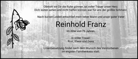 Obwohl wir Dir die Ruhe g&ouml;nnen