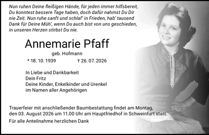 Nun ruhen Deine flei&szlig;igen H&auml;nde