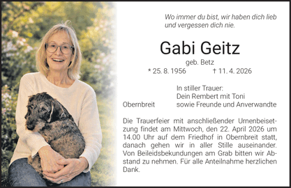 Wo immer du bist, wir haben dich lieb und vergessen dich nie