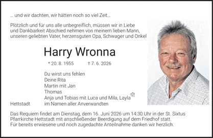 ? und wir dachten, wir h&auml;tten noch so viel Zeit?