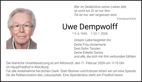 Wer im Ged&auml;chtnis seiner Lieben lebt