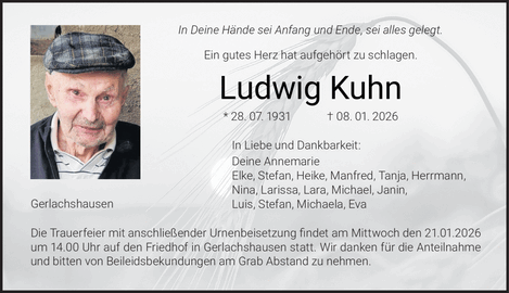 In Deine H&auml;nde sei Anfang und Ende