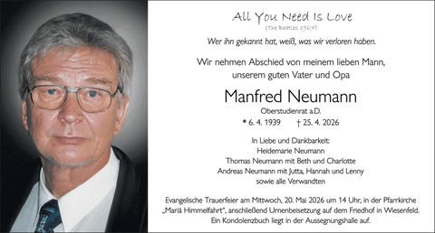 All You Need Is Love (The Beatles 1967) Wer ihn gekannt hat