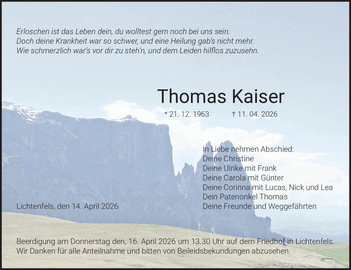 Erloschen ist das Leben dein