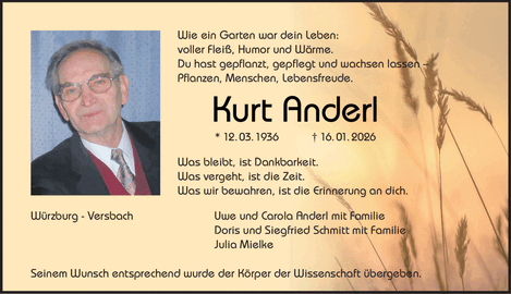 Wie ein Garten war dein Leben