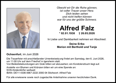 Obwohl wir Dir die Ruhe g&ouml;nnen