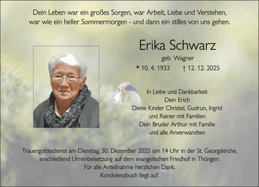 Dein Leben war ein gro&szlig;es Sorgen